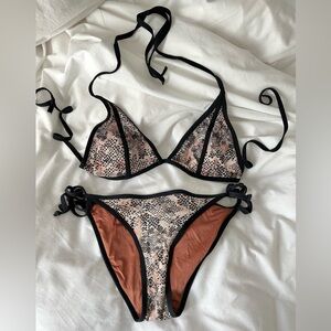 La Vie en Rose Aqua Snakeprint Bikini